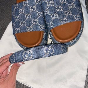 Women’s authentic denim Gucci headband